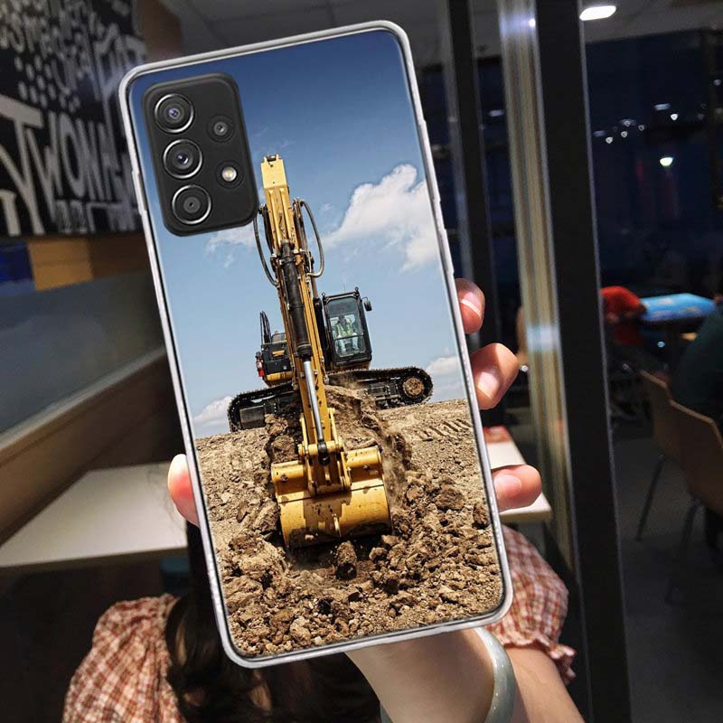 Construction Machinery Excavator Phone Case for Samsung A54 A57 A37 A17 A14 A15 A12 A24 A34 A55 A35 A25 A52S A07 A05S A04S A22 A