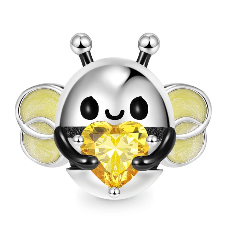 925 Silver Plated Cute Animal Charm Beads DIY Necklace Bracelet Gift Enamel Dog Panda Penguin Fashion Jewelry
