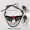 Lace Spider Web Design Necklace Earrings Set Retro Gothic Style Black Lace Choker Necklace Halloween Jewelry