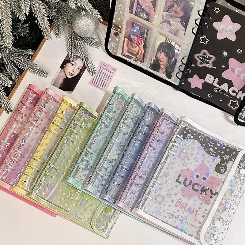 A5 Binder Photocard Albums Kpop Photocard Holder Album for Idol Cards Collect Book Binding Button Lock Photocard Binders