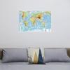 Mappa geografica del panno di sfondo della serie di mappe russe della nuova mappa del mondo WCIC