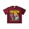 260 GSM Double Yarn 32 Count 100% Cotton Chainsaw Man V45 Denji Print Unisex Heavy Cotton T Shirt