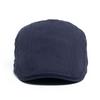 Solid Color Casual Men's Beret Summer Cotton Soft Top Sun Hat British Vintage Newsboy Hat