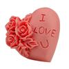 Heart Love Rose Flower 3D Silicone Soap Mold Food Grade Fondant Molds Cake Chocolate Candle Clay Cra