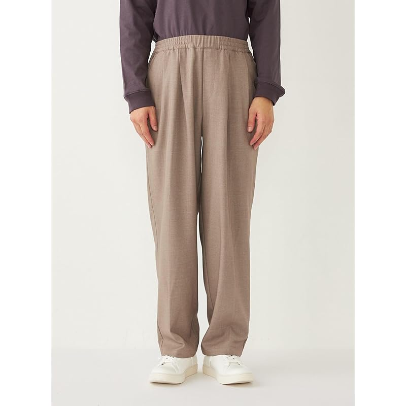 [Ships Colors] Machine washable TR tapered wide trousers Can be set up men's 213130127 beige S