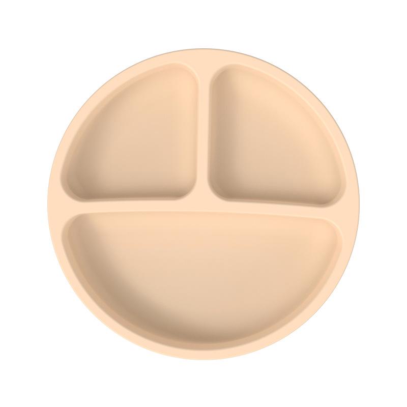 Baby Silicone Plate with Four Suction Cups - Divided Feeding Bowl for Toddlers