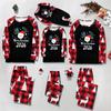 Family Matching Holiday Loungewear Set with Cute Christmas Print, Raglan Long Sleeve Top and Pants for Parents and Kids