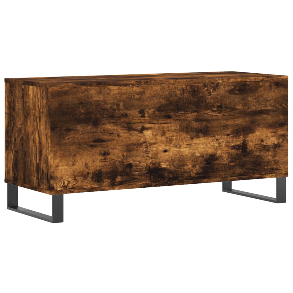 Record Cabinet Smoked Oak 100x38x48 cm Wood Based Panel