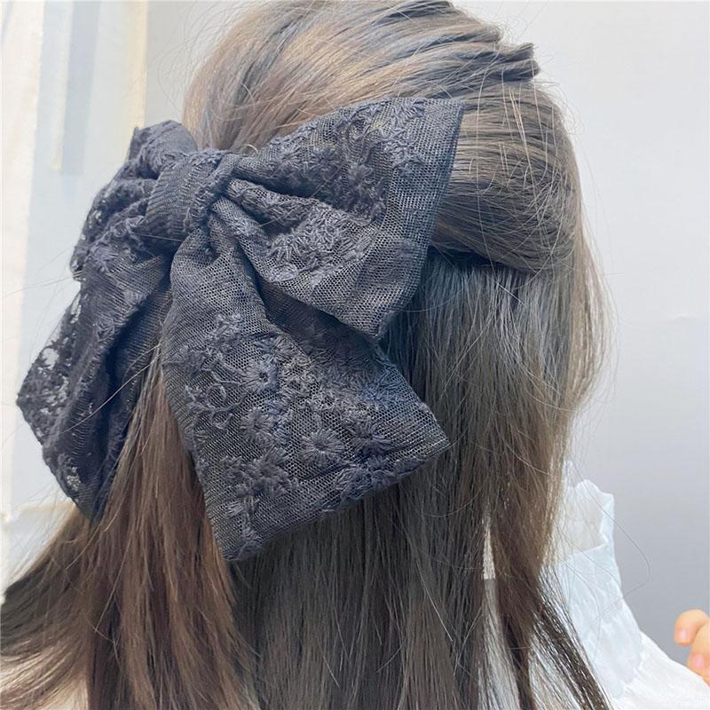 Cute Romantic Big Bowknot Hair Clip Lace Floral Butterfly Hair Pin Japanese Style Hair Accessories for Women Jewelry for Hair