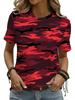 Camouflage T-Shirts Camo 3D Print Women's Casual Short Sleeve Round Neck T Shirt Harajuku Tees Street Y2k Tops Female Clothing