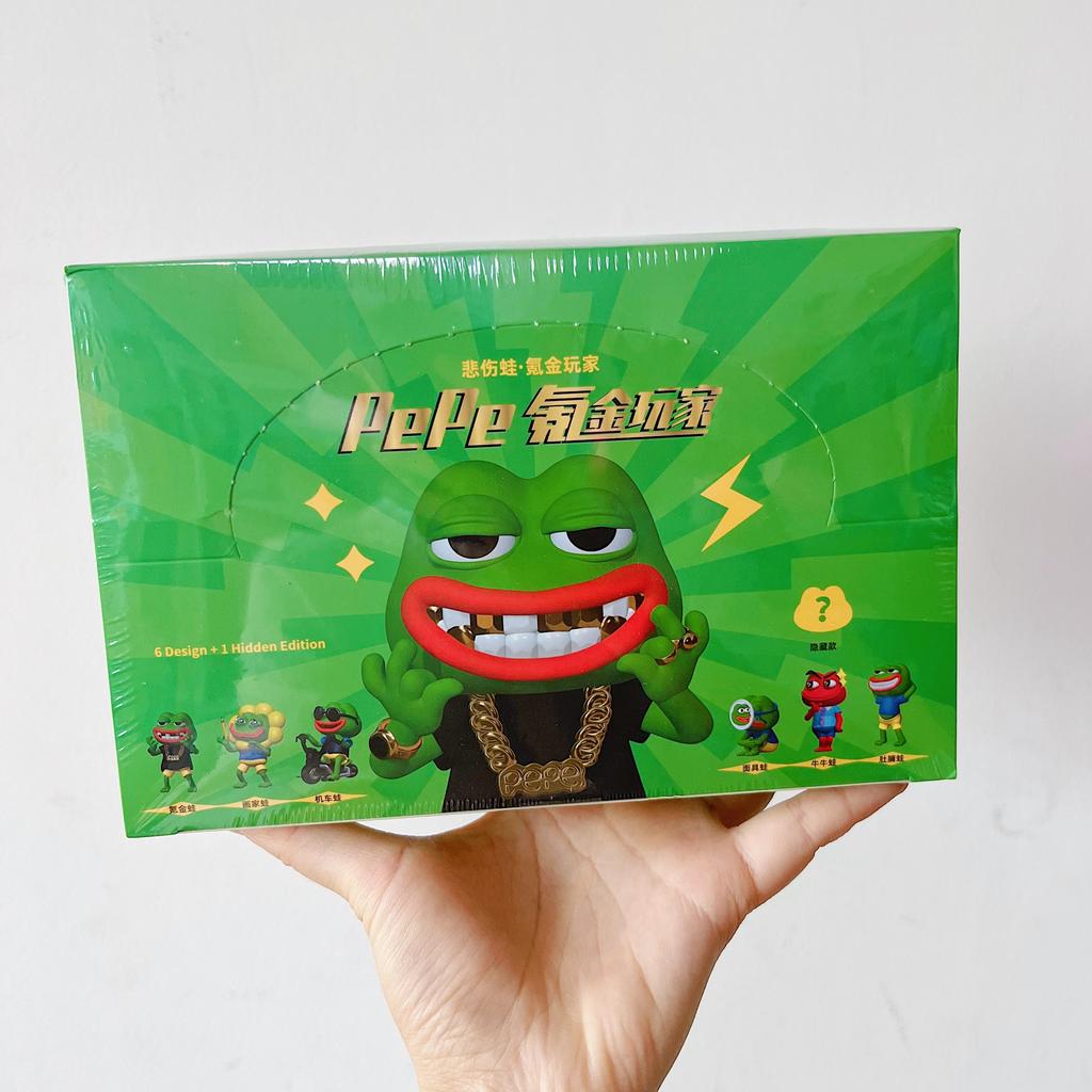 Sad Frog Krypton Gold Player Blind Box Pepe Lonely Frog Ornaments Hand-Made Dolls Around The Tide To Play Gifts Boys Niche Gifts