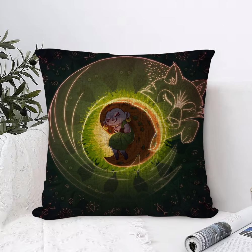 Ireland WWolfwalkers Cushion Cover Eco Linen Pillow Case DoubleSided Print Breathable Durable Zipper Home Decor Gift
