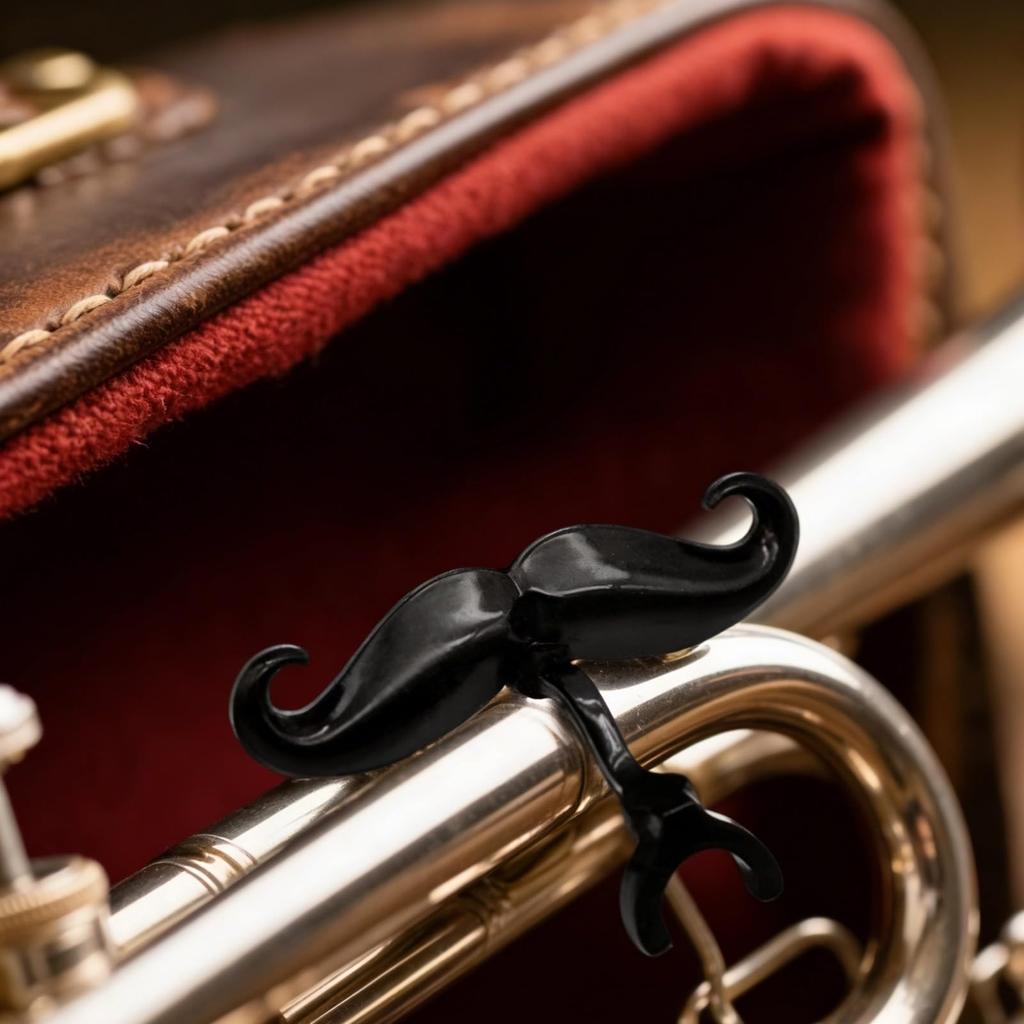 Zjchao Trombone Mustache, Fun Practice and Performance Accessory for Euphonium. Features a Reinforced Clamp Design To Prevent Damage During Playing.