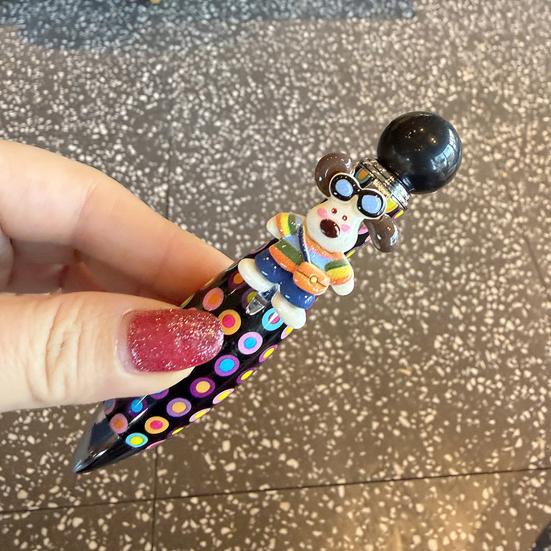 Cartoon Retractable Ballpoint Pen for Students Cute Dog Gel Pen