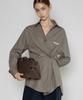 NON AND NON Washed Cotton Strap Set Two-Way Wrap Shirt_Nfsh6561