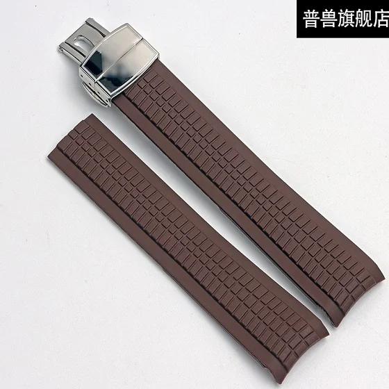 Hochwertiges Weiches Gummi-Uhrenarmband Aquanaut Passend Für Patek Philippe Silikon 5164A 5167A 5168A 21mm Faltschließe Uhrenarmband
