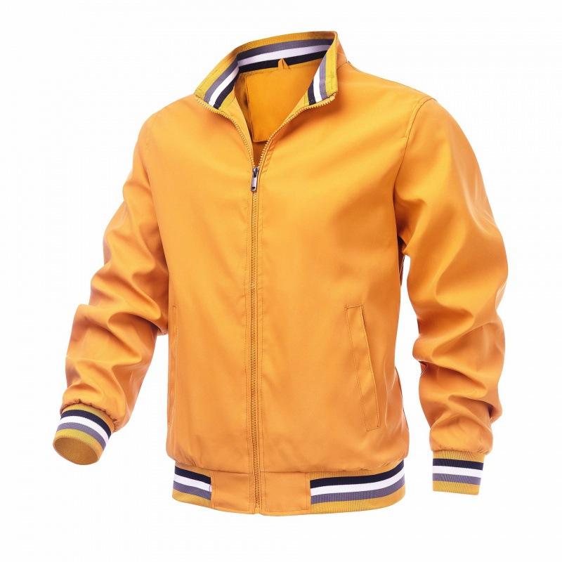 New Casual Jacket for Men Spring and Fall Sports Solid Color Men's Coat for Men