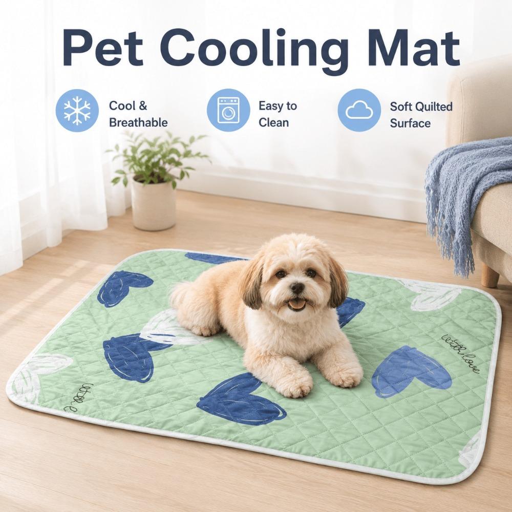 Thick Soft Pet Cooling Mat, Foldable Anti-Scratch Non-Slip Summer Cooling Sleeping Pad for Home Car Outdoor