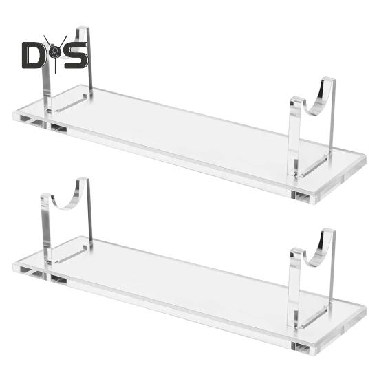 

2 шт. акриловая многофункциональная подставка для дисплея, простая сборка, высокая видимость, прозрачный настольный держатель, подставка для хранения прозрачный