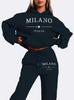 Hot Selling Casual Women's Hoodie Set: Autumn Long Sleeve Hooded Sportswear