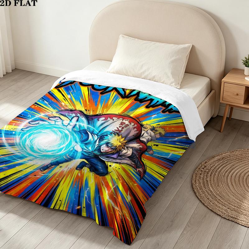 Custom Name,Naruto Printed Flannel Blanket, soft throw for bedroom sofa, washable, Christmas present, great gift.