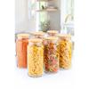 Zone - 6-piece Glass Storage Container 1300ml Vacuum With Bamboo Lid