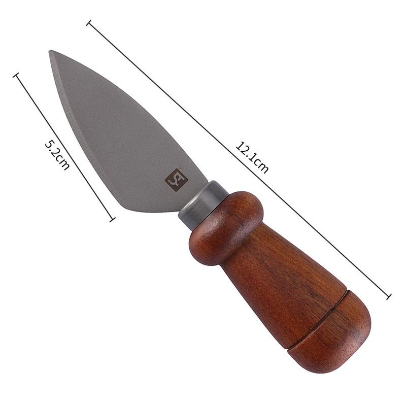 High-Quality Stainless Steel & Acacia Wood Cheese Knife and Fork Set