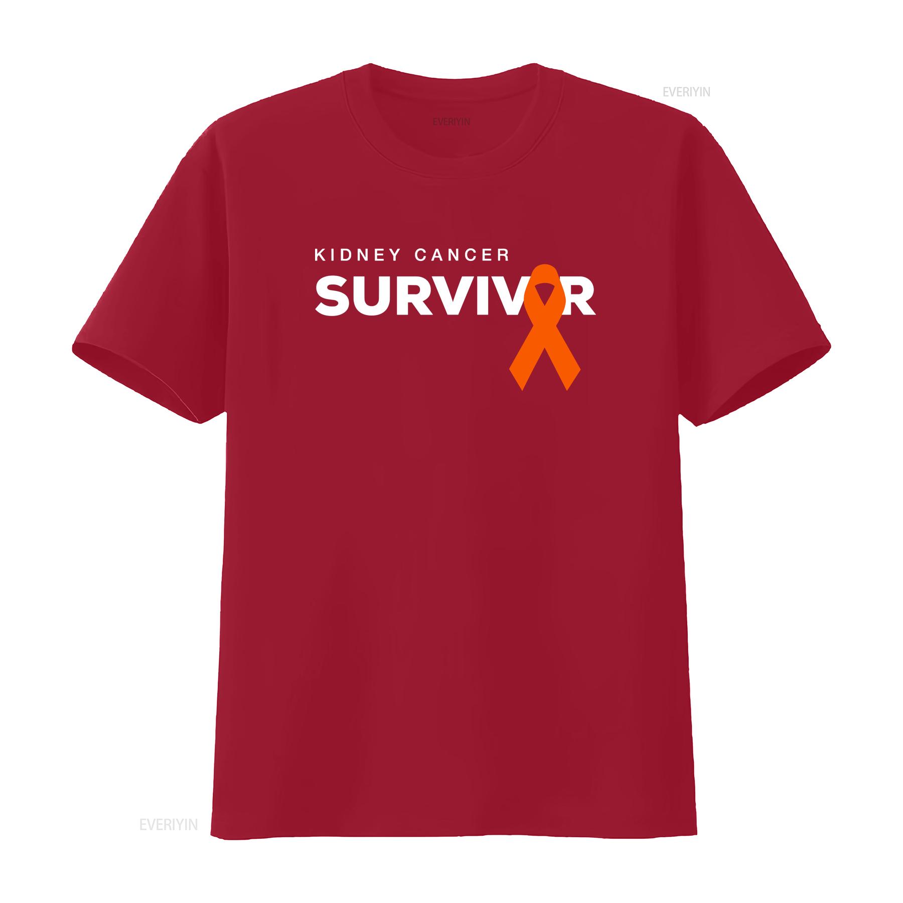 

Kidney Cancer Survivor with Ribbon T Shirt vintage Washed Breathable Stretched Slightly Unisex Top For Everyday Wear graphic S
