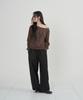 Ouas Off-Shoulder Sweatshirt (Brown)