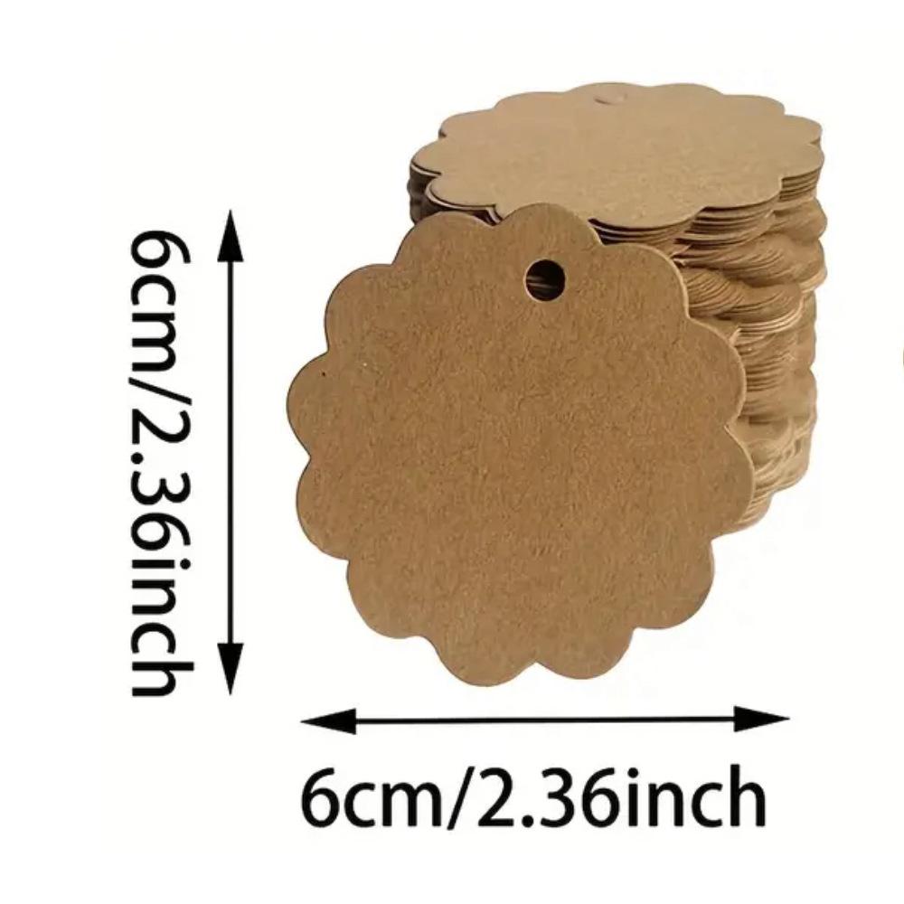 100 Kraftpapier-Spitzenetiketten: Kleine runde Etiketten für Seife & Geschenke