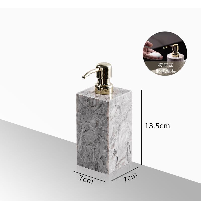 Creative Square Marble Lotion Bottle Hotel Bathroom Shampoo Refill Bottle Household Shower Gel Soap Dispenser Bathroom Accessory