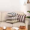 Stripe Home Sofa Pillow Case Solid Color Decoration Pillowcas 40x40cm / 45x45cm Linen Sofa Throw Cushion Cover Pillowcase