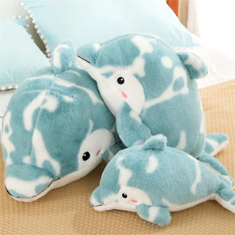 Cute Dolphin Plush Toy For Girls Large Size Stuffed Animal Pillow Wholesale Birthday Gift