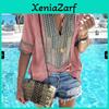 Stunning Womens Vintage Striped V Neck Loose Shirt Tops Half Sleeve Boho Blouse Plus Size