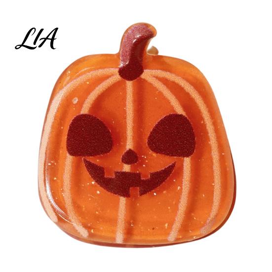 Black Cat Spider Witch Hat Accessories Halloween Cartoon Hair Clips for Women Girls, Acrylic Glitter Pumpkin/Ghost/Bat/Cat Accessories, Cute