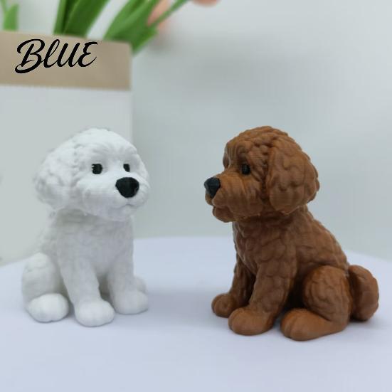Dog Figurine 3D Printed Figurine Cute Small Puppy Statue