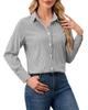 YASHIGE Dress Long Solid Perfect for Job Office Business No Black Size M Women's Shirt, Sleeve, Color, Commuting, Hunting, Wear, Uniform, Ironing,