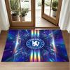 Chelsea FC Design Crystal Velvet Rug Soft Decorative Mat for Bedroom Entrance