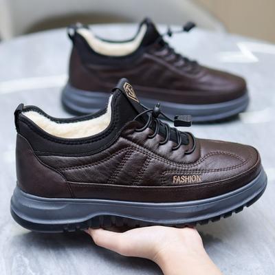 Winter neue alte Peking Schuhe Herrenstiefel warm und rutschfest Wolle Papa Schuhe Schneestiefel gefütterte verdickte Baumwollschuhe