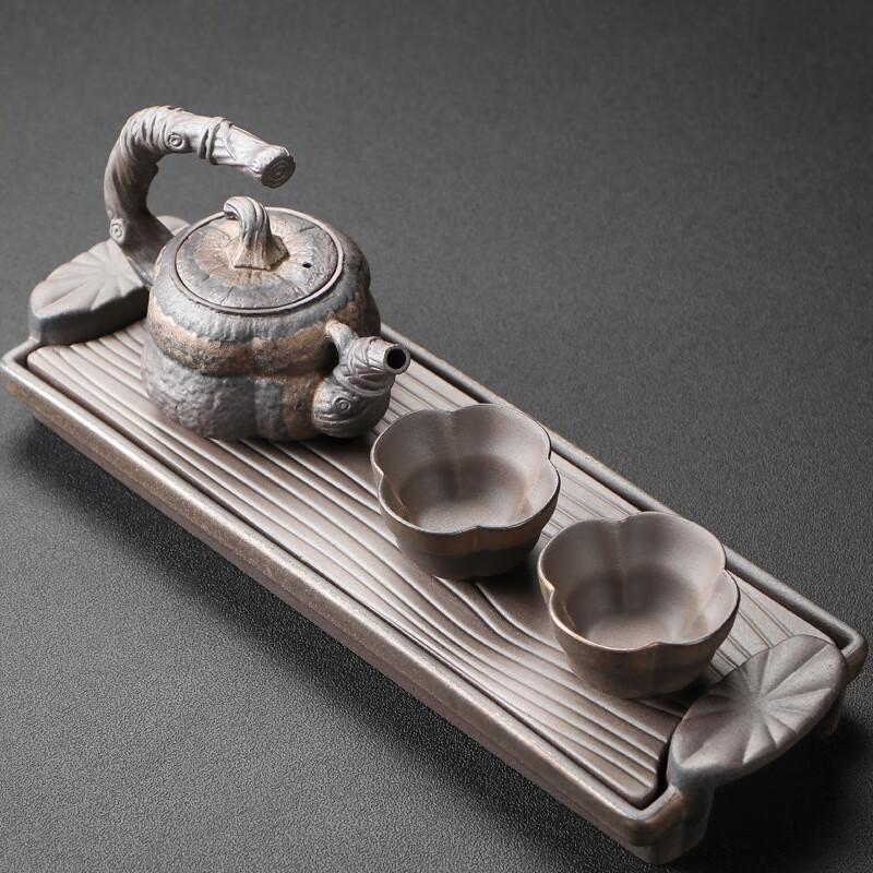 Li Lang Gilt Ceramic Dry Tea Set
