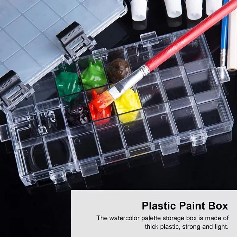 12/24/36 Wells Paint Palette Tray Airtight Leakproof Watercolor Palette Box  Paint Pallets for Kids