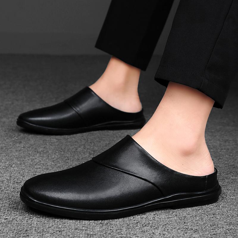 Vară Mărimi Mari 37-47 Saboți Bărbați Pantofi Fără Spate Mocasini Papuci Pantofi Jumătate Pentru Bărbați Sandale Slide cu Vârf Închis Pantofi Casual cu Spatele Deschis