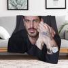michele morrone Throw Blanket for sofa valentine gift ideas halloween Baby Blankets