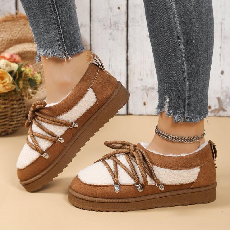 Women's Winter Low-Cut Thick-Soled Snow Boots - Plus-Size, Fleece-Lined & Thickened, Warm