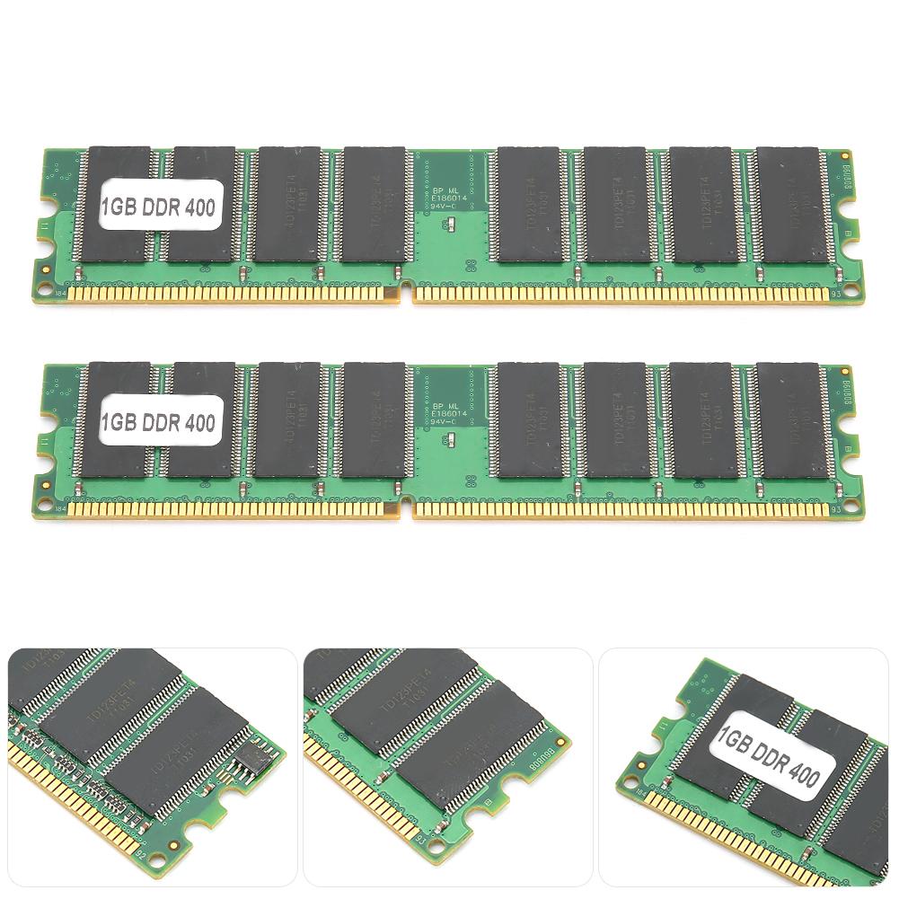 2Pcs Memory Module Desktop Computer for AMD DoubleSided 16Grain DDR 1GB 400Mhz PC3200
