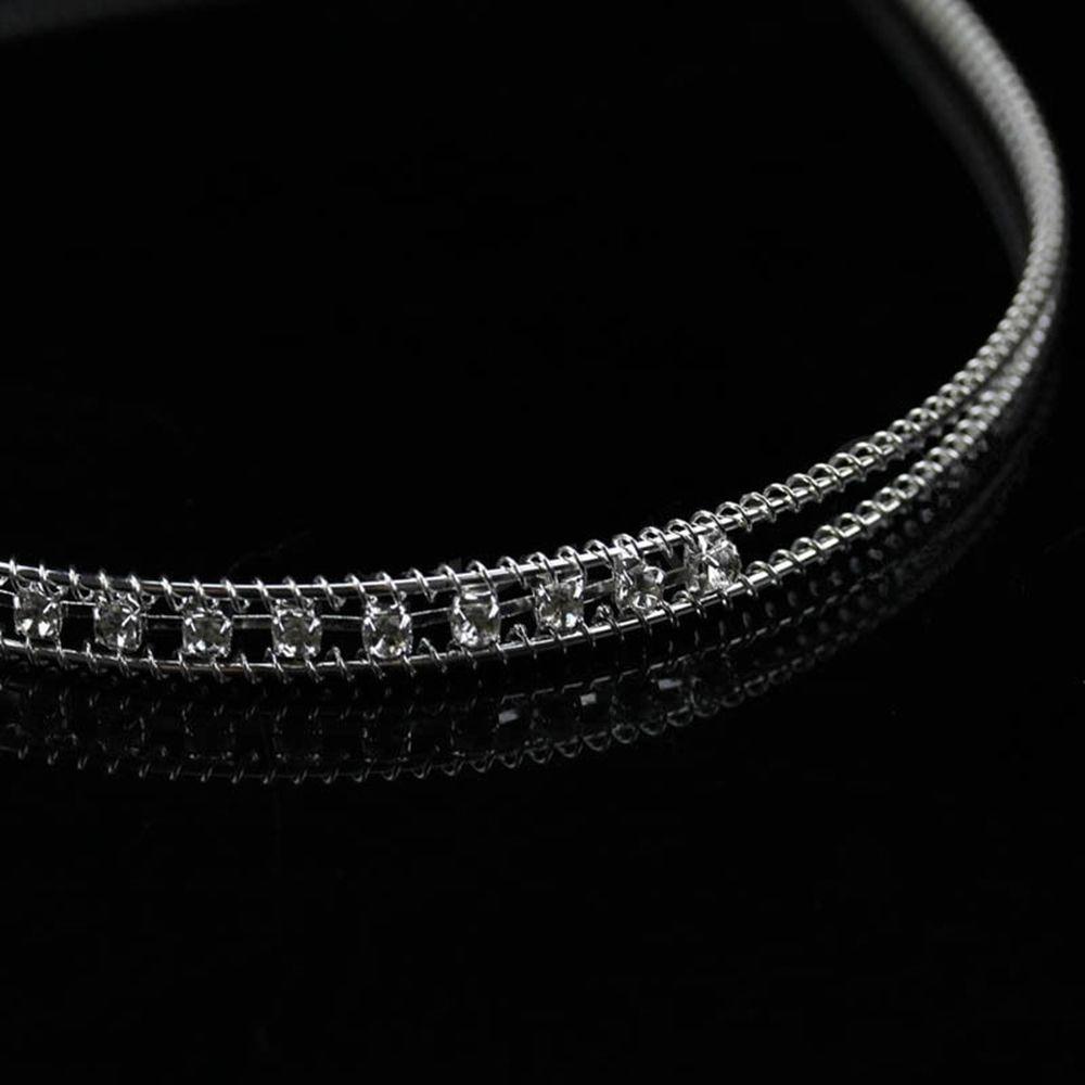 Chic Lady Hair Band Head Piece Metal Headband Hair Accessories Shine Silver Color Jewelry