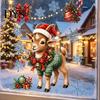 Static Glass Decals Christmas Sheep Window Cling, PVC Stickers, Reusable Cartoon Cute Art Lamb Sticker for Holiday Party Home Store Decoration