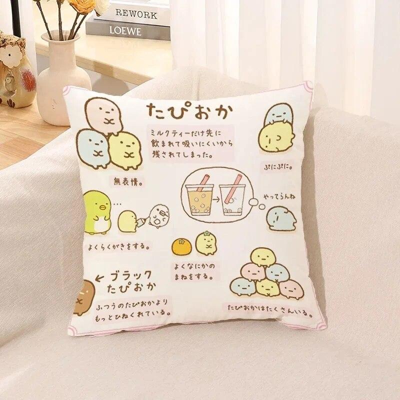 45x45cm cute cartoon print pillow case living room sofa office cushion cover home decoration children's gift