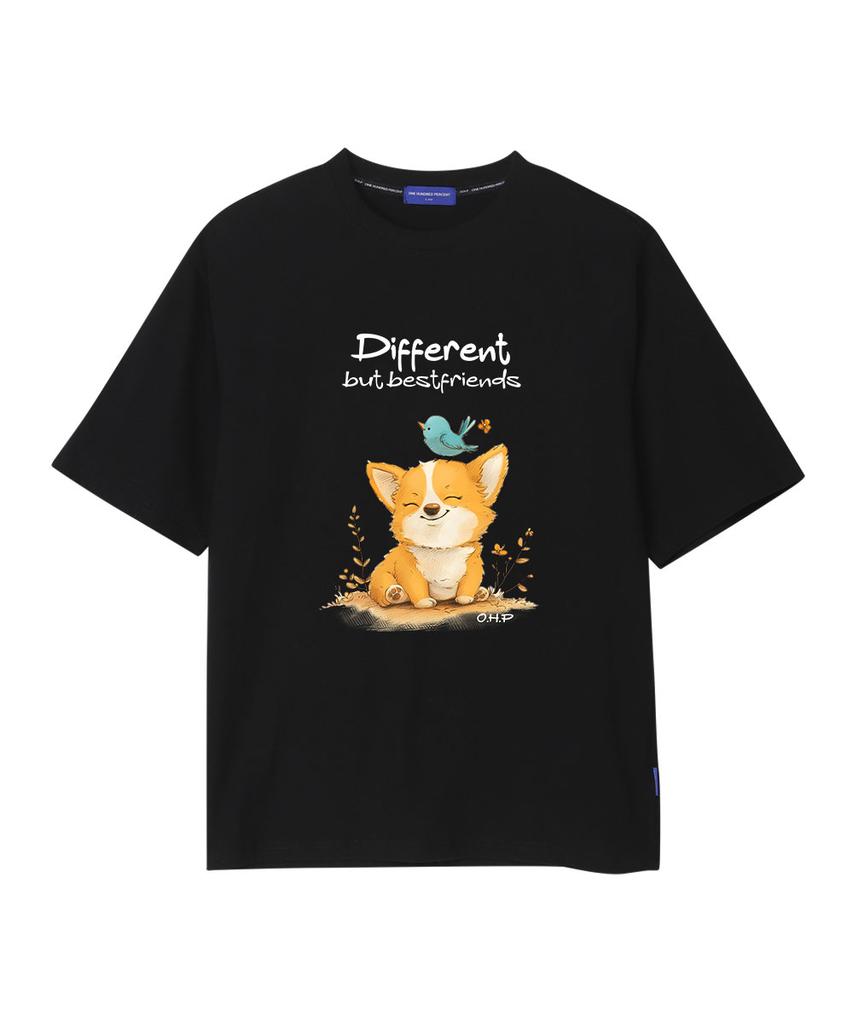 ONEHUNDREDPERCENT FOR WOMAN Ohpxharmonia Friendship Semi-Oversized Short Sleeve T-Shirt