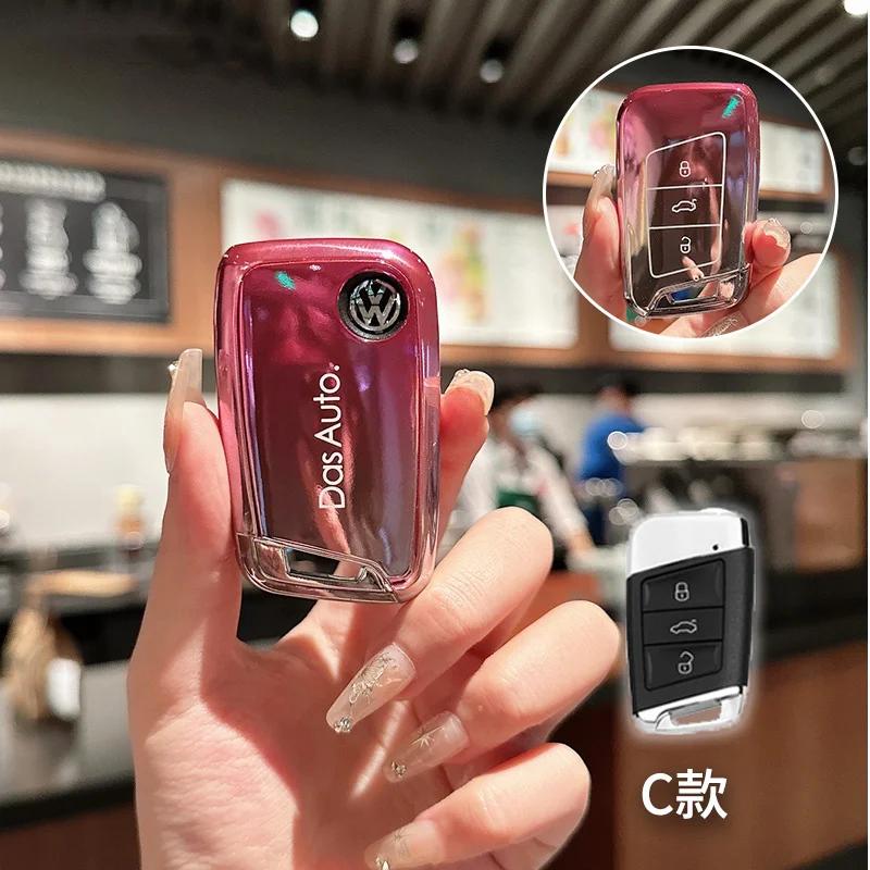 

VW GTI GOLF 2026 Hot For VW VOLKSWAGEN 3 Buttons Car Key Case Full Cover For Volkswagen VW Tiguan MK2 Magotan Passat B8 Magotan